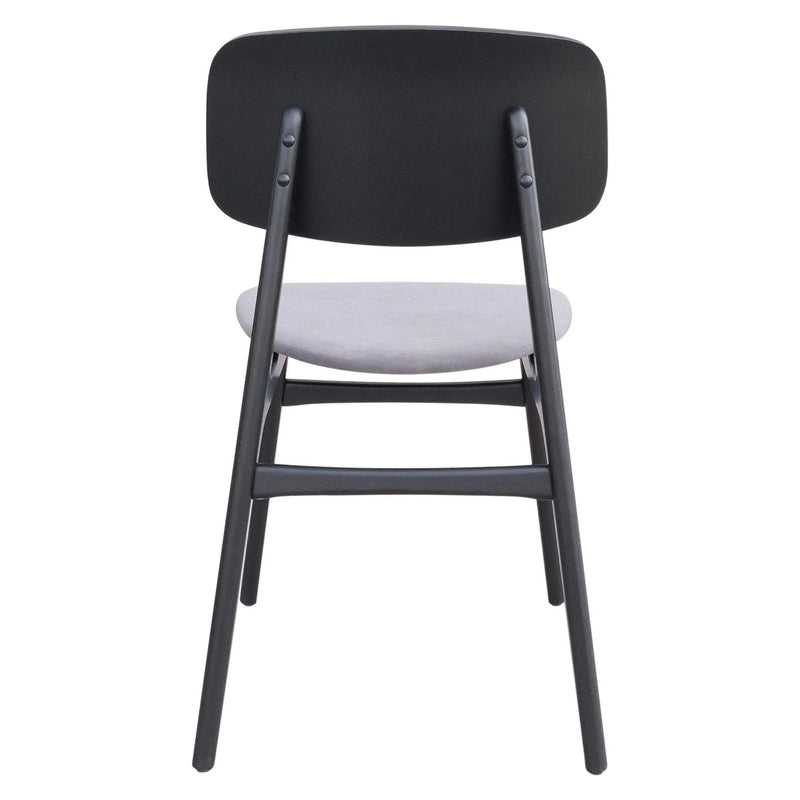 Othello Dining Chair (Set of 2) Gray & Black Dining Chairs LOOMLAN By Zuo Modern