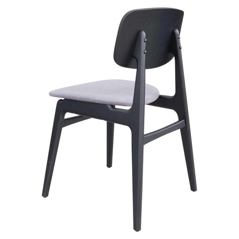 Othello Dining Chair (Set of 2) Gray & Black Dining Chairs LOOMLAN By Zuo Modern