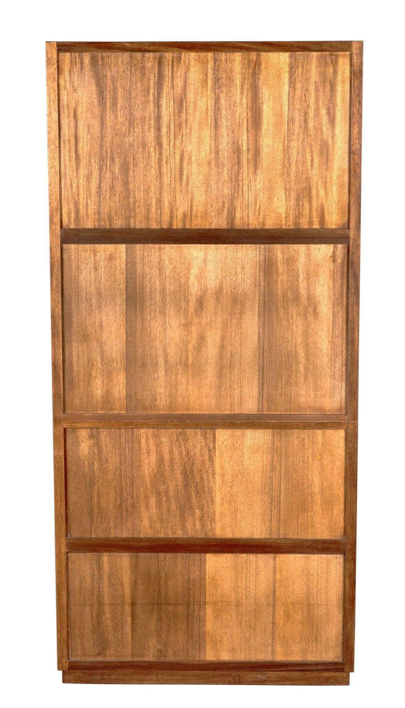 Otto Hutch Walnut Tall Bookcase Cabinet Bookcases LOOMLAN By Noir