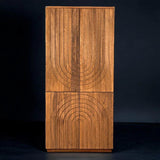 Otto Hutch Walnut Tall Bookcase Cabinet Bookcases LOOMLAN By Noir