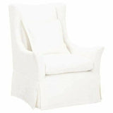 Otto Swivel Club Chair Creme Crepe Club Chairs LOOMLAN By Essentials For Living