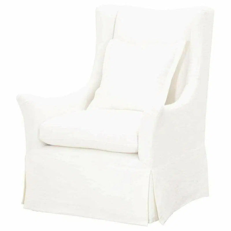 Otto Swivel Club Chair Creme Crepe Club Chairs LOOMLAN By Essentials For Living