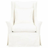 Otto Swivel Club Chair Creme Crepe Club Chairs LOOMLAN By Essentials For Living