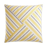 Ottoman Stripe Yellow Throw Pillow With Insert Throw Pillows LOOMLAN By D.V. Kap