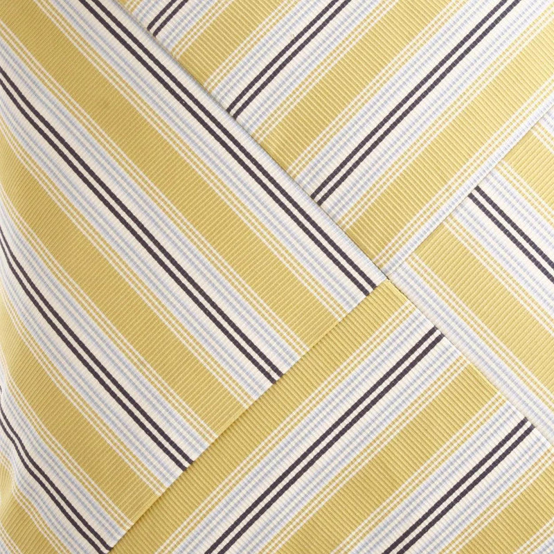 Ottoman Stripe Yellow Throw Pillow With Insert Throw Pillows LOOMLAN By D.V. Kap