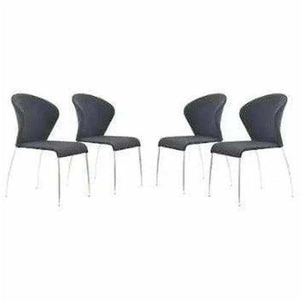 Oulu Polyester Upholstered Armless Dining Chair (Set Of 4)