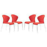 Oulu Polyester Upholstered Armless Dining Chair (Set Of 4)