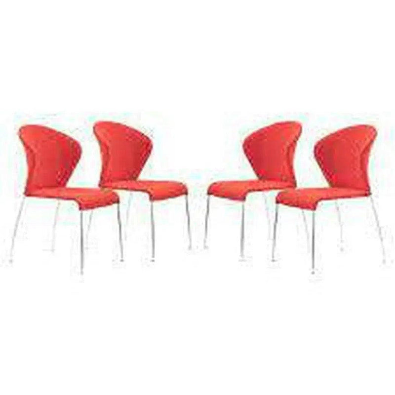 Oulu Polyester Upholstered Armless Dining Chair (Set Of 4)