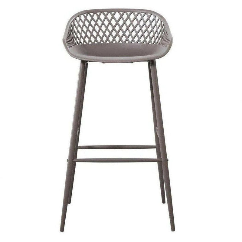 Outdoor Barstool Grey (Set of 2) Black Contemporary (Bar Height) Outdoor Bar Stools LOOMLAN By Moe's Home