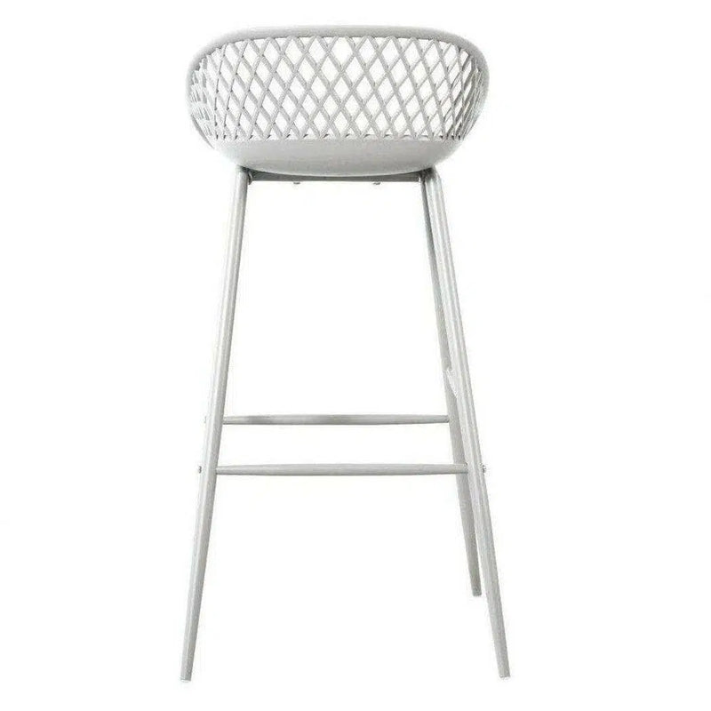 Outdoor Barstool White (Set of 2) Black Contemporary (Bar Height) Outdoor Bar Stools LOOMLAN By Moe's Home