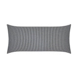 Outdoor Bedford Lumbar Pillow - Black Outdoor Pillows LOOMLAN By D.V. Kap