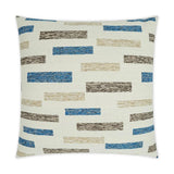 Outdoor Blockweave Pillow - Blue Outdoor Pillows LOOMLAN By D.V. Kap