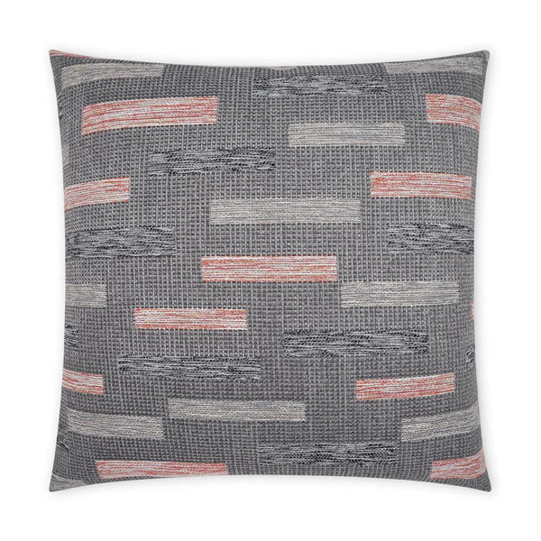 Outdoor Blockweave Pillow - Coral Outdoor Pillows LOOMLAN By D.V. Kap