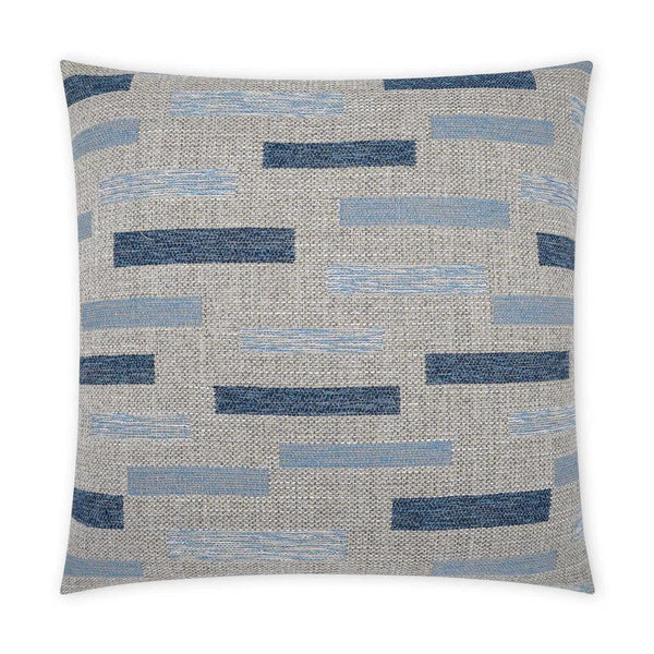 Outdoor Blockweave Pillow - Indigo Outdoor Pillows LOOMLAN By D.V. Kap