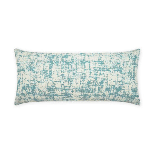 Outdoor Bluff Lumbar Pillow - Aqua Outdoor Pillows LOOMLAN By D.V. Kap