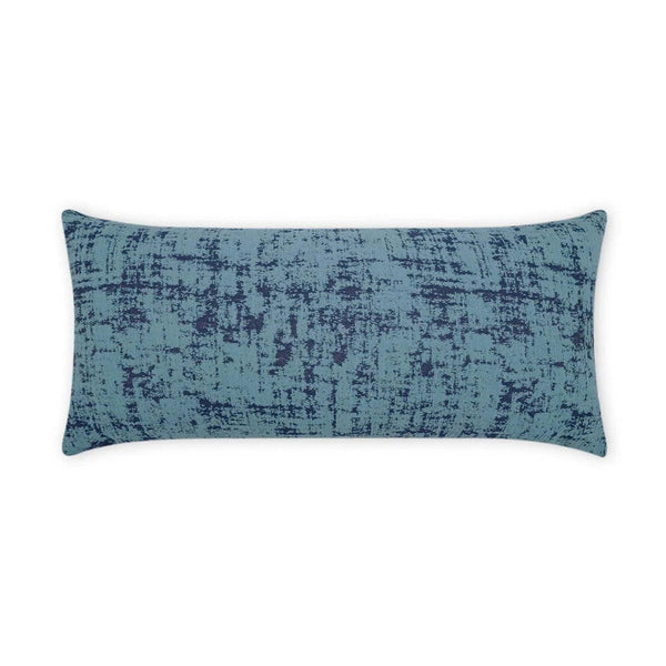 Outdoor Bluff Lumbar Pillow - Blue Outdoor Pillows LOOMLAN By D.V. Kap