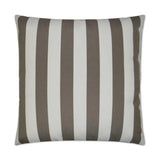 Outdoor Café Stripe Pillow - Driftwood Outdoor Pillows LOOMLAN By D.V. Kap