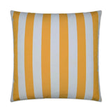 Outdoor Café Stripe Pillow - Yellow Outdoor Pillows LOOMLAN By D.V. Kap