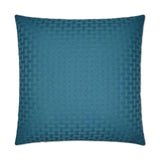 Outdoor Carmel Weave Pillow - Turquoise Outdoor Pillows LOOMLAN By D.V. Kap