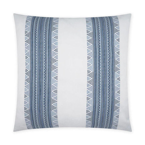 Outdoor Churro Pillow - Indigo Outdoor Pillows LOOMLAN By D.V. Kap