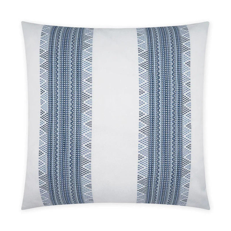 Outdoor Churro Pillow - Indigo Outdoor Pillows LOOMLAN By D.V. Kap