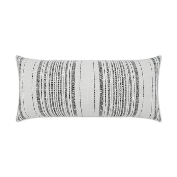 Outdoor Deering Lumbar Pillow - Ebony Outdoor Pillows LOOMLAN By D.V. Kap