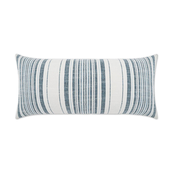 Outdoor Deering Lumbar Pillow - Indigo Outdoor Pillows LOOMLAN By D.V. Kap