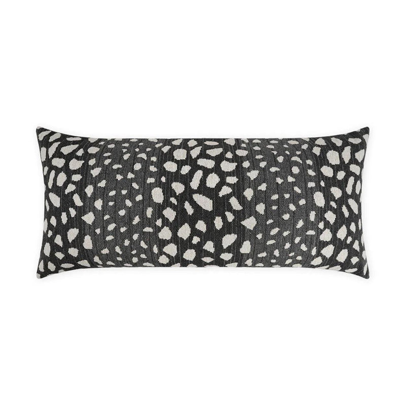 Outdoor Deerskin Lumbar Pillow - Metal Outdoor Pillows LOOMLAN By D.V. Kap