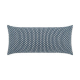 Outdoor Dot Dash Lumbar Pillow - Blue Outdoor Pillows LOOMLAN By D.V. Kap