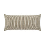 Outdoor Dot Dash Lumbar Pillow - Taupe Outdoor Pillows LOOMLAN By D.V. Kap