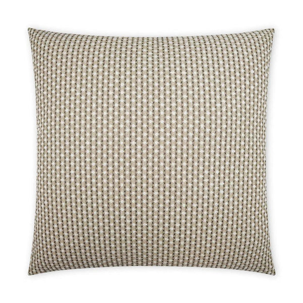 Outdoor Dot Dash Pillow - Taupe Outdoor Pillows LOOMLAN By D.V. Kap