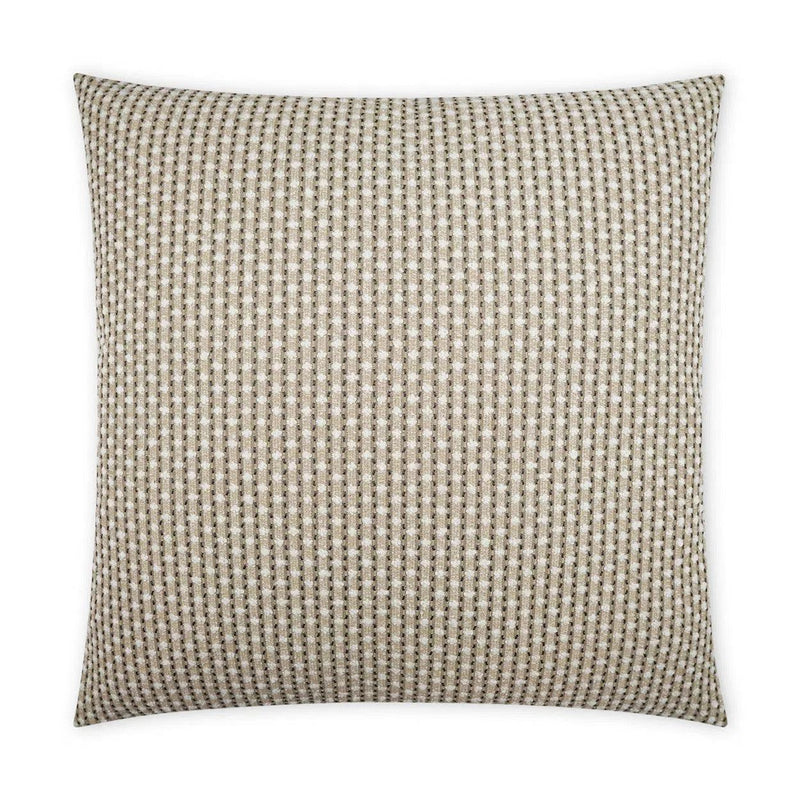 Outdoor Dot Dash Pillow - Taupe Outdoor Pillows LOOMLAN By D.V. Kap