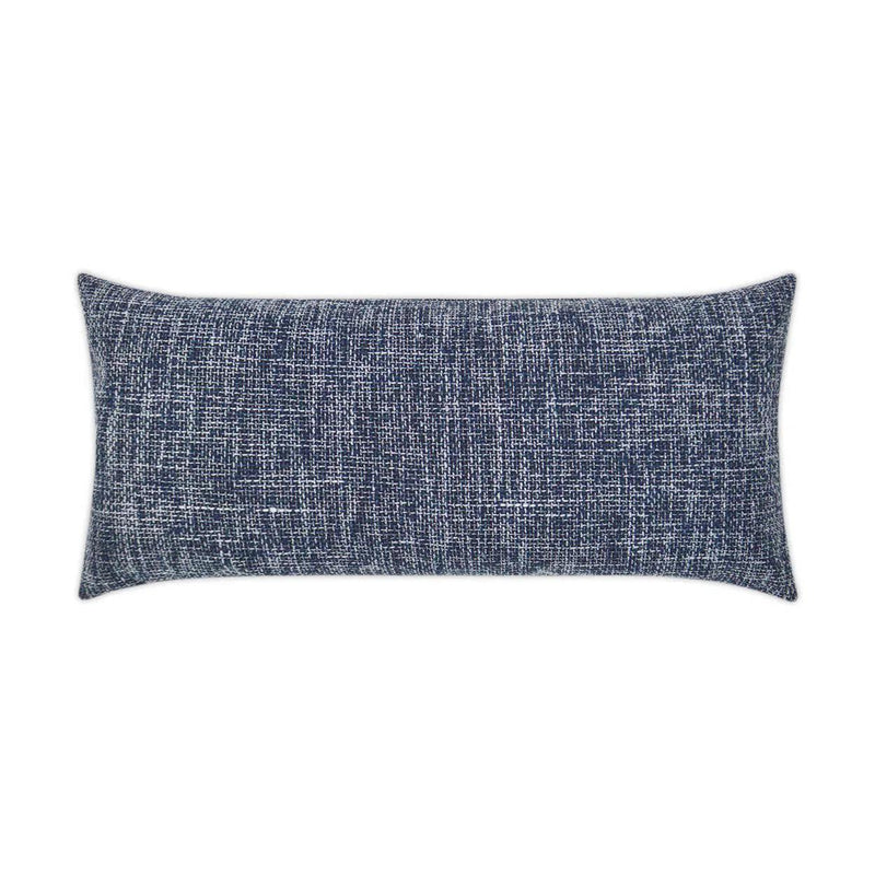 Outdoor Double Trouble Lumbar Pillow - Navy Outdoor Pillows LOOMLAN By D.V. Kap