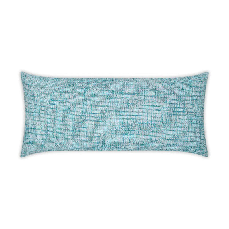 Outdoor Double Trouble Lumbar Pillow - Turquoise Outdoor Pillows LOOMLAN By D.V. Kap