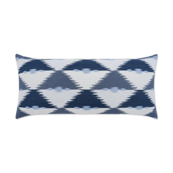 Outdoor Duality Lumbar Pillow - Indigo Outdoor Pillows LOOMLAN By D.V. Kap