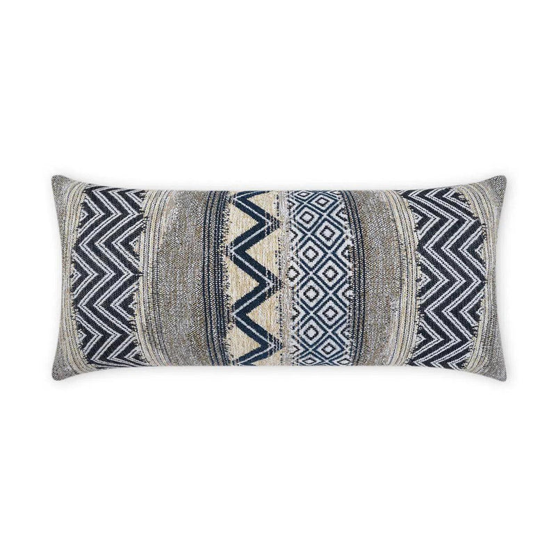 Outdoor Embolden Lumbar Pillow - Blue Outdoor Pillows LOOMLAN By D.V. Kap