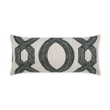 Outdoor Evadne Lumbar Pillow - Black Outdoor Pillows LOOMLAN By D.V. Kap