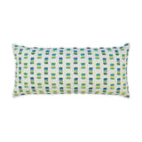 Outdoor Fifi Lumbar Pillow - Green Outdoor Pillows LOOMLAN By D.V. Kap