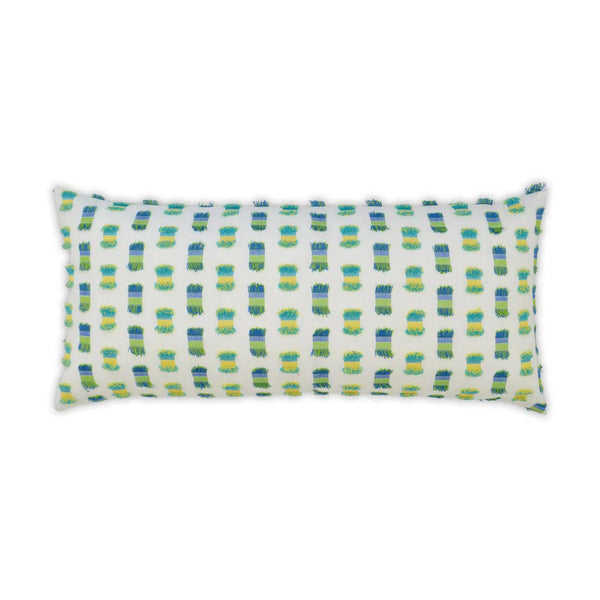 Outdoor Fifi Lumbar Pillow - Green Outdoor Pillows LOOMLAN By D.V. Kap