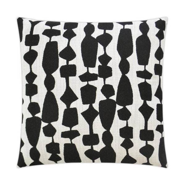 Outdoor Freya Pillow - Black Outdoor Pillows LOOMLAN By D.V. Kap