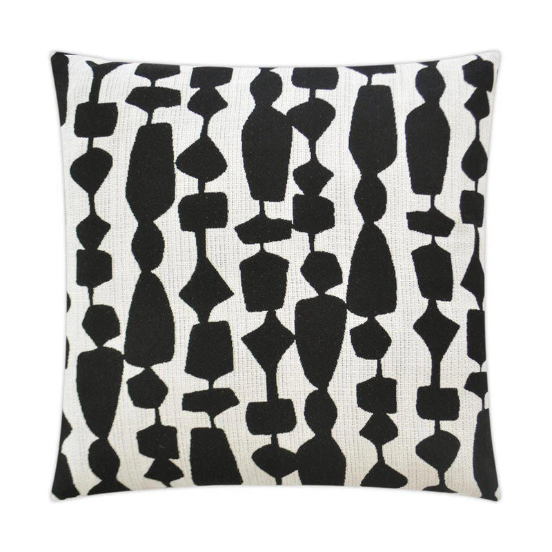 Outdoor Freya Pillow - Black Outdoor Pillows LOOMLAN By D.V. Kap