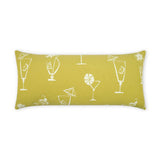 Outdoor Happy Hour Lumbar Pillow - Citron Outdoor Pillows LOOMLAN By D.V. Kap