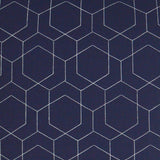 Outdoor Hex Quilt Lumbar Pillow - Navy Outdoor Pillows LOOMLAN By D.V. Kap