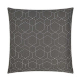 Outdoor Hex Quilt Pillow - Grey Outdoor Pillows LOOMLAN By D.V. Kap