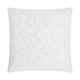 Outdoor Hex Quilt Pillow - White Outdoor Pillows LOOMLAN By D.V. Kap