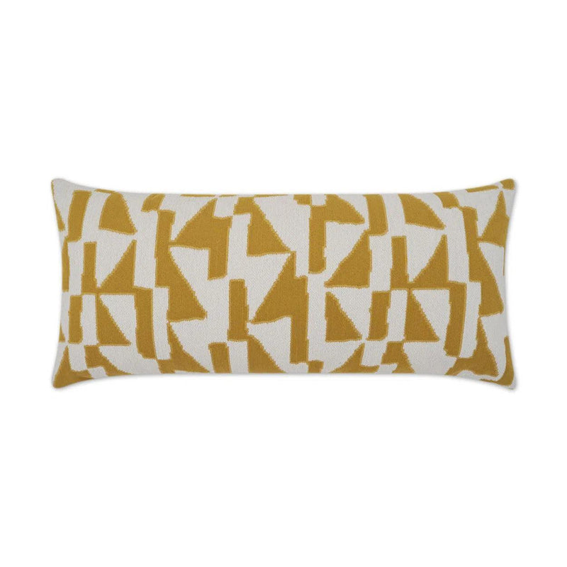 Outdoor Imka Lumbar Pillow - Yellow Outdoor Pillows LOOMLAN By D.V. Kap