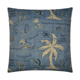 Outdoor Island Song Pillow - Ocean Outdoor Pillows LOOMLAN By D.V. Kap