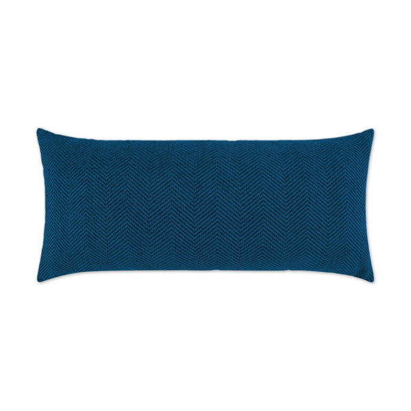 Outdoor Justify Lumbar Pillow - Indigo Outdoor Pillows LOOMLAN By D.V. Kap