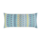 Outdoor Kanthum Lumbar Pillow - Turquoise Outdoor Pillows LOOMLAN By D.V. Kap