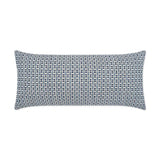 Outdoor Kittery Lumbar Pillow - Blue Outdoor Pillows LOOMLAN By D.V. Kap